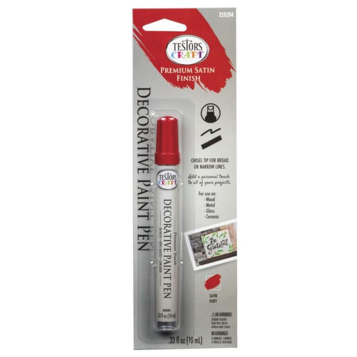 Rustoleum Testors Oil-based Pre-Tinted Paint Pen (Satin - Ruby)