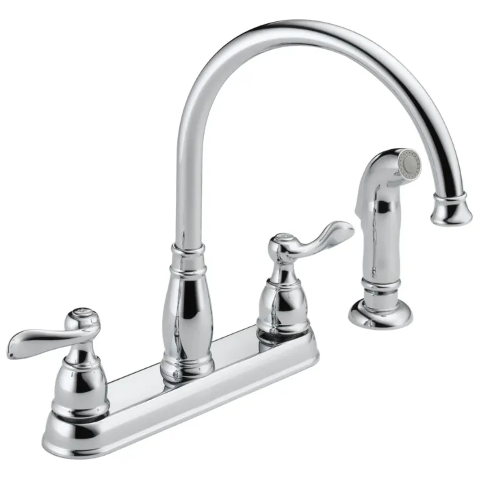 Delta Faucet Delta Windemere®: Two Handle Kitchen Faucet - Two Handle Blade - Chrome