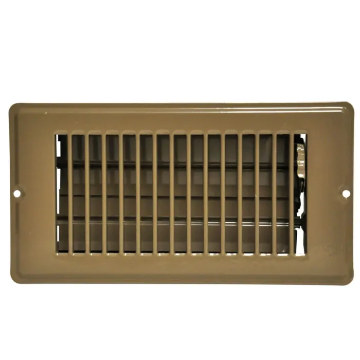 Danco 4 in. x 8 in. Steel Floor Register with 1-5/16 in. Drop in Brown