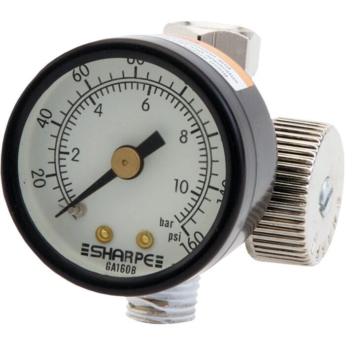 SHARPEE® 1/4 in NPSM Air Adjusting Valve with Gauge