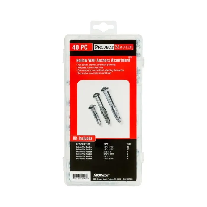 Midwest Fastener Hollow Wall Anchor Kit 40pc