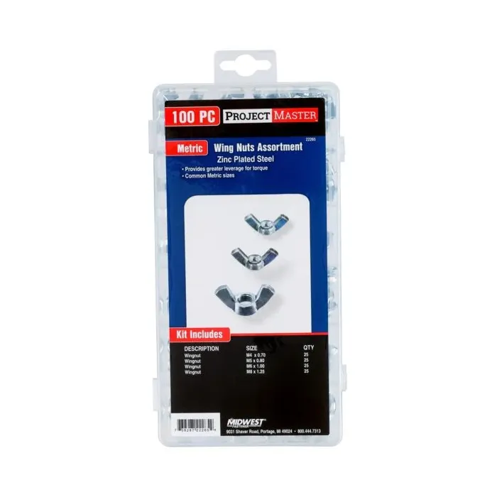 Midwest Fastener ProjectMaster Metric Wing Nut 100pc Kit