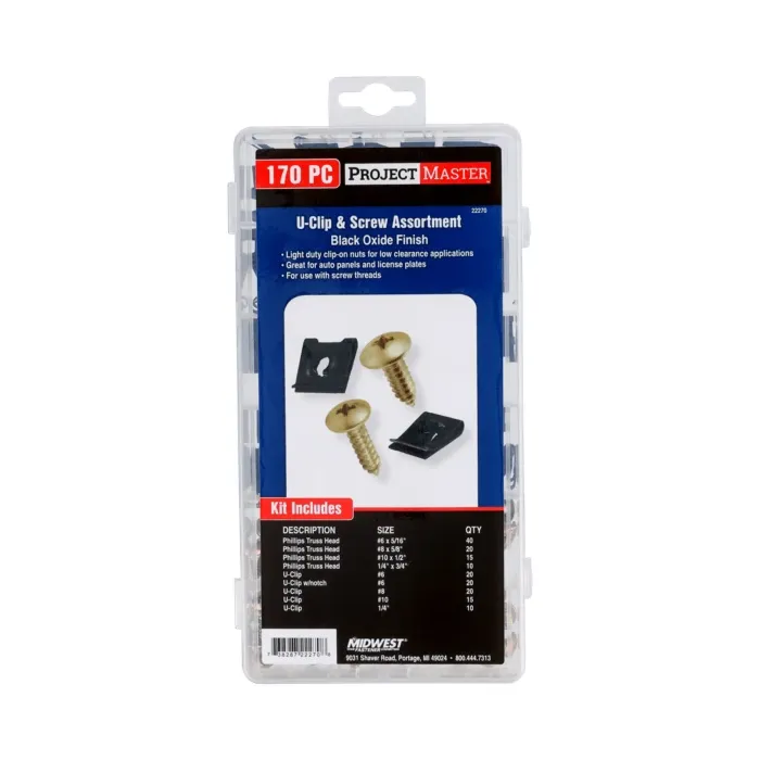 Midwest Fastener ProjectMaster U-Clip & Screw 170pc Kit