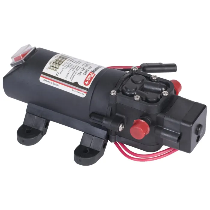 Remco 12V 1.0 GPM 40psi Electric Demand Diaphragm Pump with On-Off Switch, 3/8" Hose Barb Ports