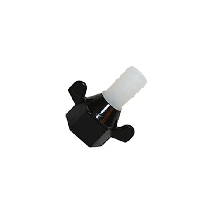 Shurflo 1/2 in x 1/2 in FNPT x Barb Poly Hex Swivel Straight Hose Fitting