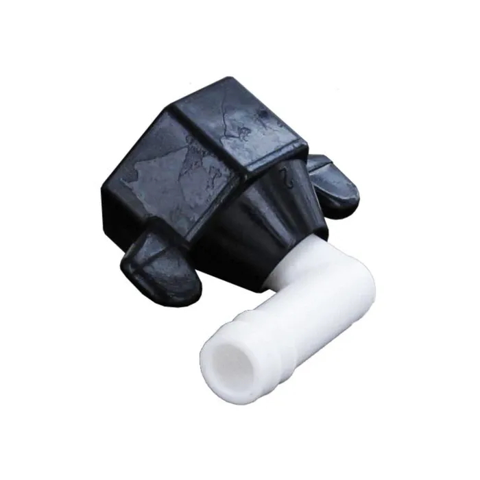 Shurflo 1/2 in x 3/8 in FNPT x Barb Poly Wingnut Swivel Elbow