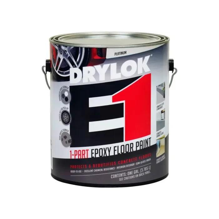 United Gilsonite Laboratories DRYLOK E1 Latex 1-Part Epoxy Concrete Floor Paint (Semi-Gloss - Platinum) 1 gal