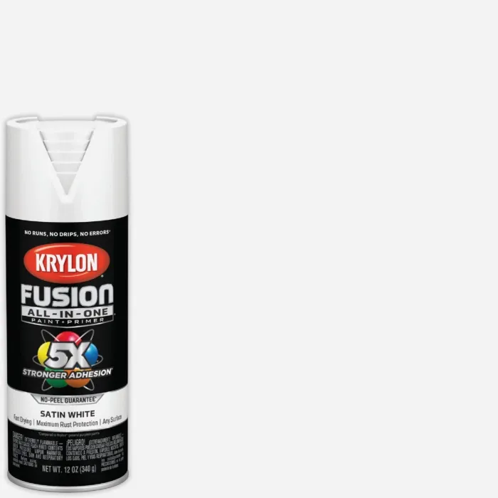 Krylon Fusion All-In-One Spray Paint & Primer (Satin - White) 12 oz