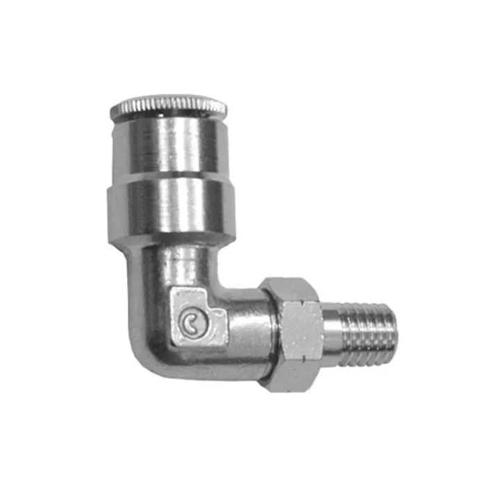 Lincoln Industrial 1/4 x 1/4 in Tube x MNPT 90 deg Swivel Elbow Adapter