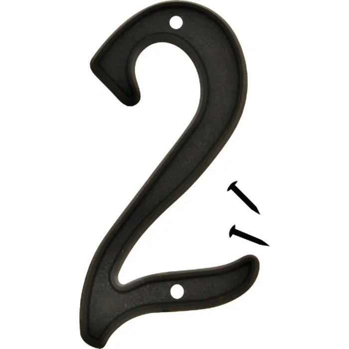 Hy-Ko 4 In. Black House Number Two