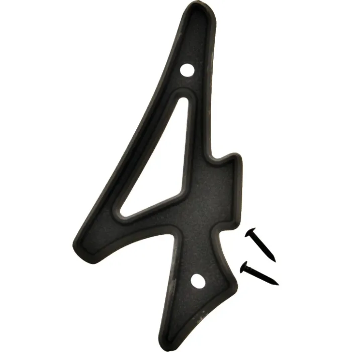 Hy-Ko 4 In. Black House Number Four