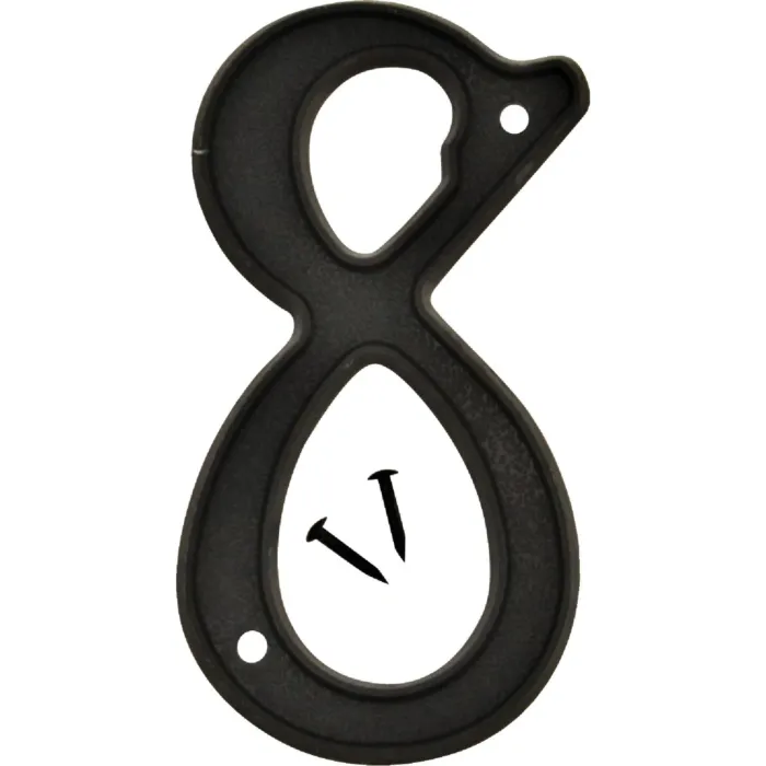 Hy-Ko 4 In. Black House Number Eight