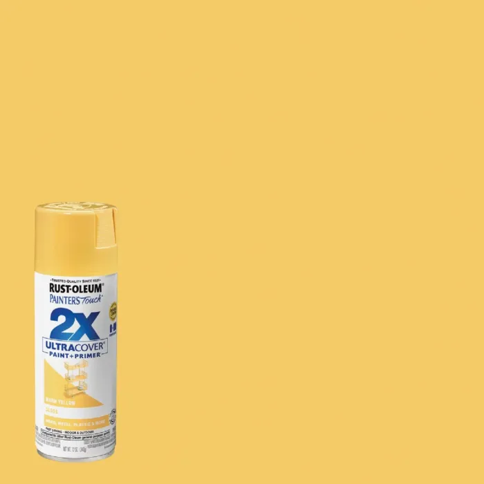 Rust-Oleum Painter's Touch® 2X Ultra Cover® Spray Paint (Gloss - Warm Yellow) 12 oz