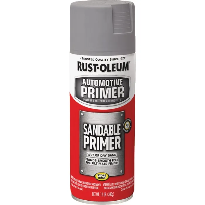 Rust-Oleum Automotive Sandable Primer Spray (Gray) 12 oz