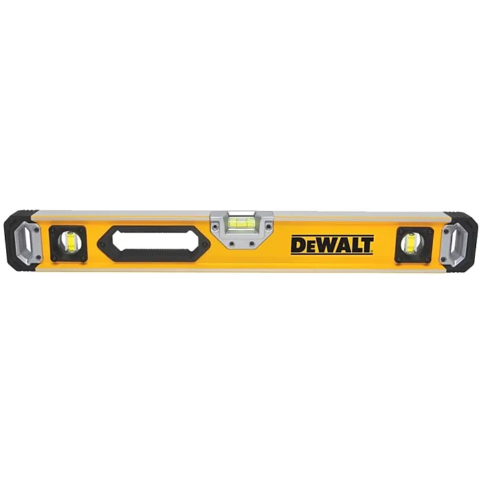 DEWALT DWHT43224 Box Beam Level, 24 in L, 3-Vial, 1-Hang Hole, Non-Magnetic, Aluminum