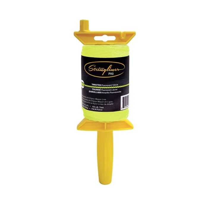 Stringliner Twisted Fluorescent Yellow Pro Mason's Line Reel 540 ft