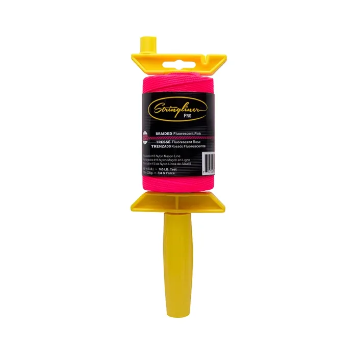 Stringliner Braided Fluorescent Pink Pro Mason's Line Replacement Roll 500 ft