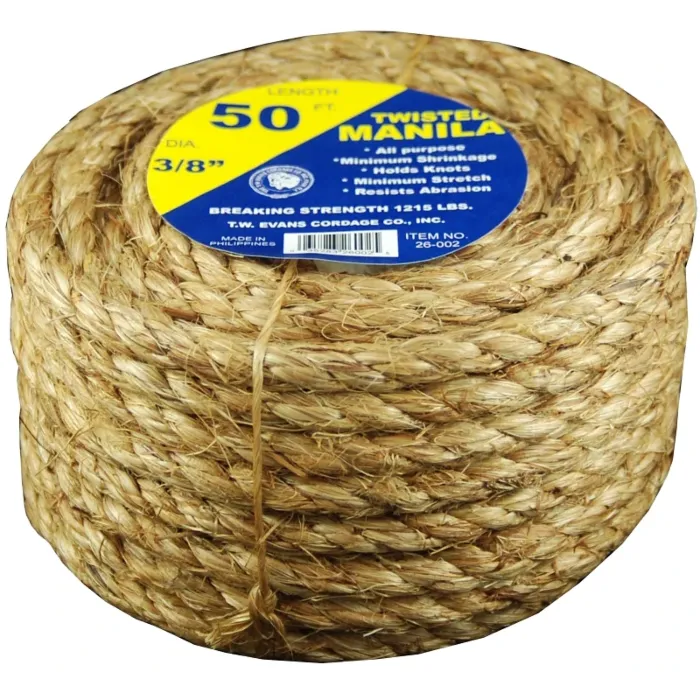 5 STAR MANILLA COILETTES 3/8"x 50 ft