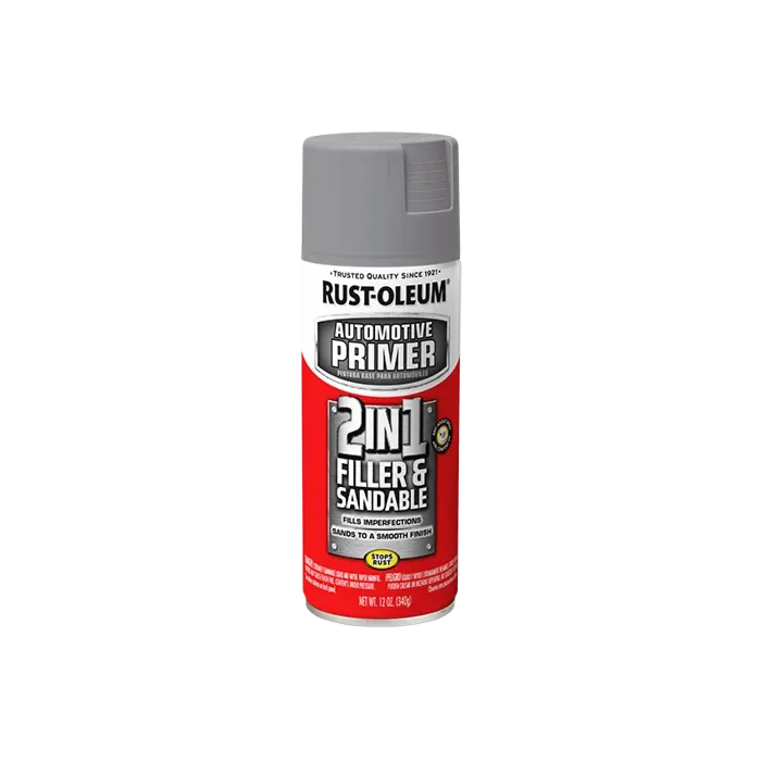 Rustoleum Automotive - 2 in 1 Filler and Sandable Primer - 12 oz. Spray - Gray