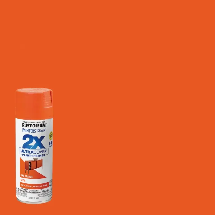 Rust-Oleum Painter's Touch® 2X Ultra Cover® Spray Paint (Satin - Fire Orange) 12 oz