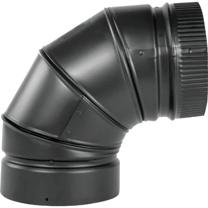 SELKIRK SS Stove Pipe Insulated Elbow (Black) 6 in.