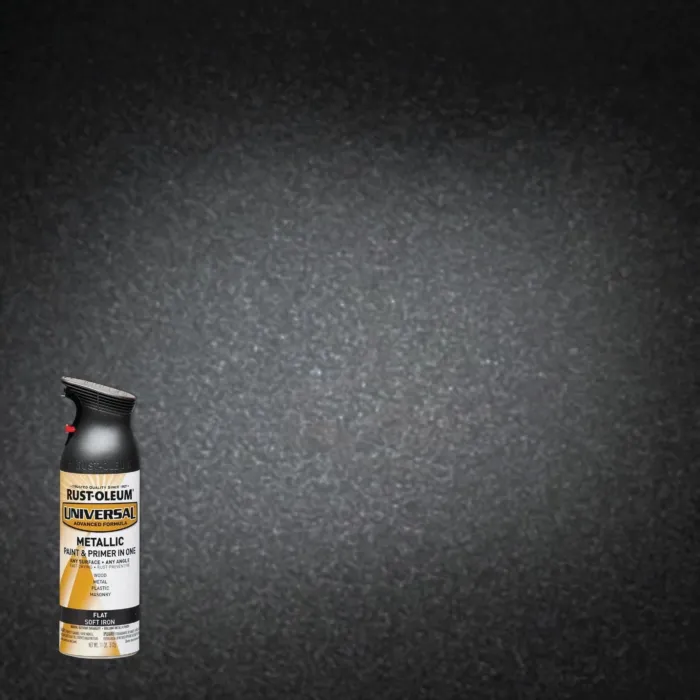 Rust-Oleum Universal Premium Spray Paint (Flat Metallic - Soft Iron) 11 oz