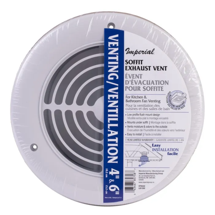 Dundas Jafine Soffit Exhaust Vent - White