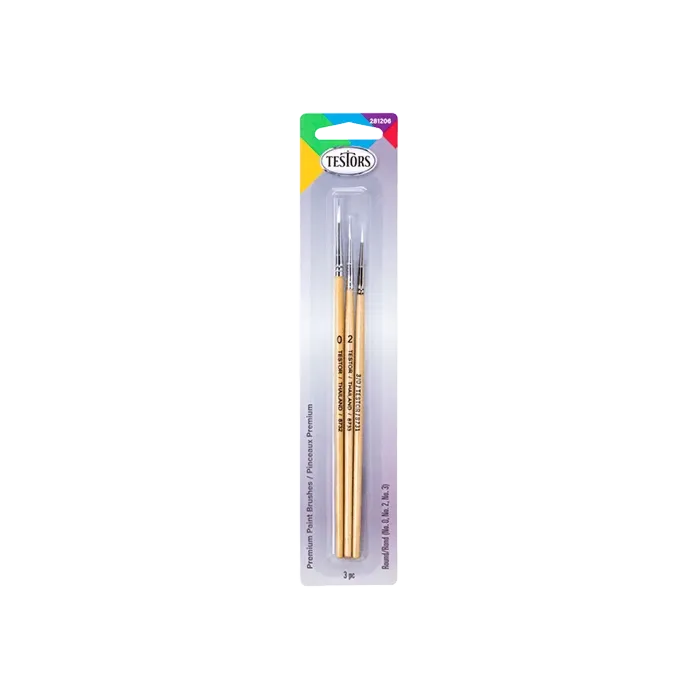 Rustoleum Testors Premium Round Brush Set (3pc)