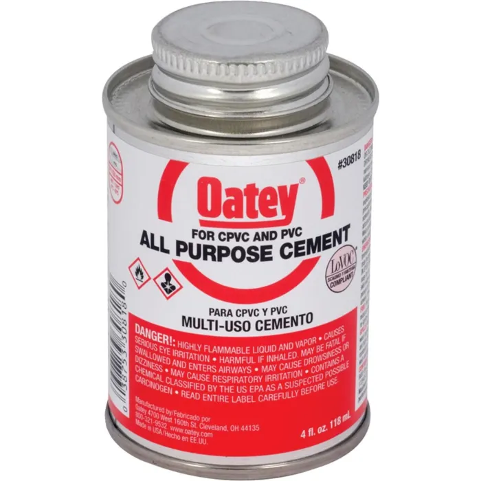 OATEY Oatey® 4 oz. All-Purpose ABS, PVC and CPVC Clear Cement