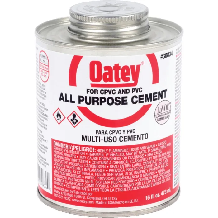OATEY Oatey® 16 oz. All-Purpose ABS, PVC and CPVC Clear Cement