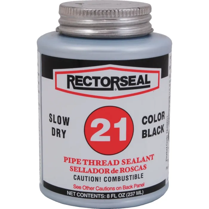 Rectorseal Corp. RectorSeal Black Jack 21 28651 Pipe Thread Sealant, Black Soft Setting, Slow Drying, 8 oz