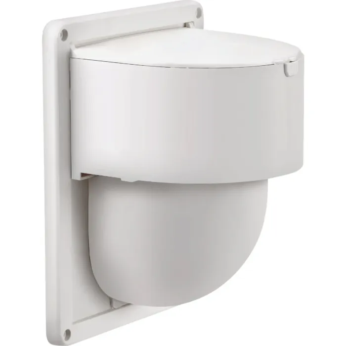 Lambro Exhaust Wall Dryer Vent w/ Floating Damper (White) 4 in.