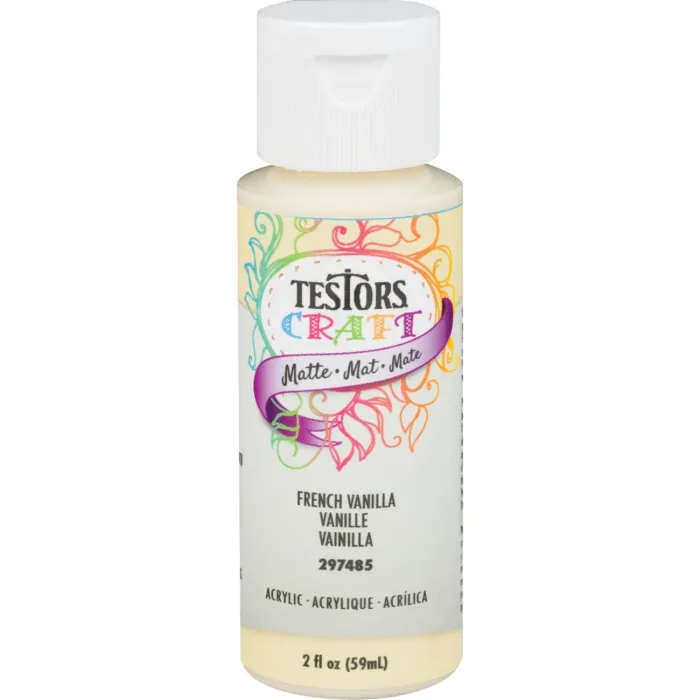 Rust-Oleum Testors 2 Oz. Acrylic Matte Craft Paint, French Vanilla
