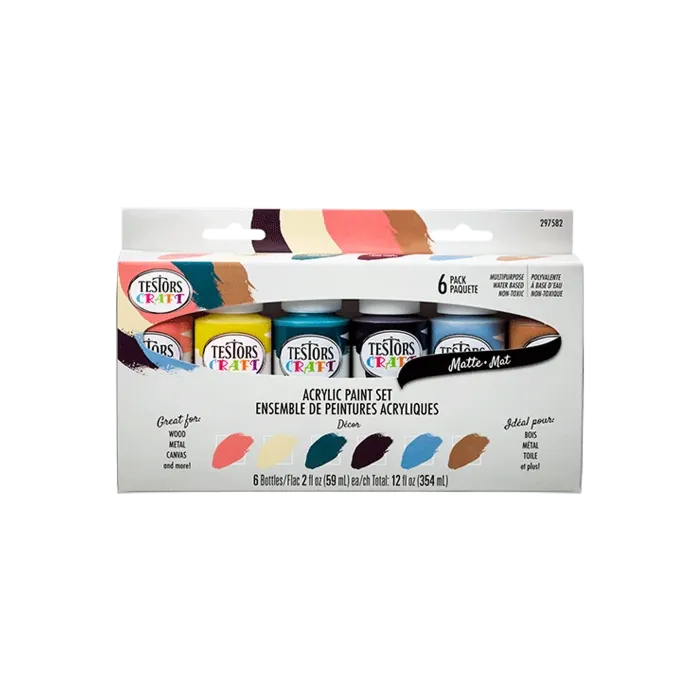 Rustoleum Testors Acrylic Craft Paint Sets (6pc)