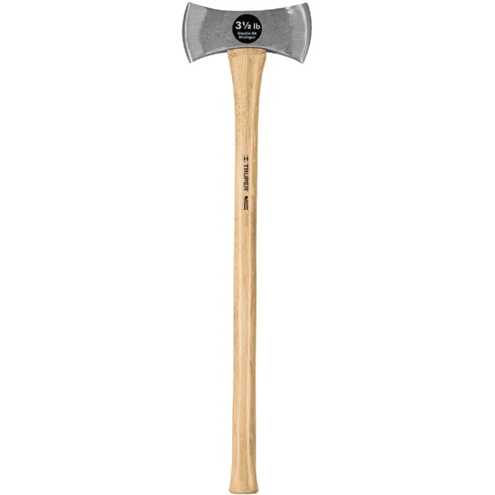 Truper Double Bit Michigan Pattern Axe with 34 In. Hickory Handle