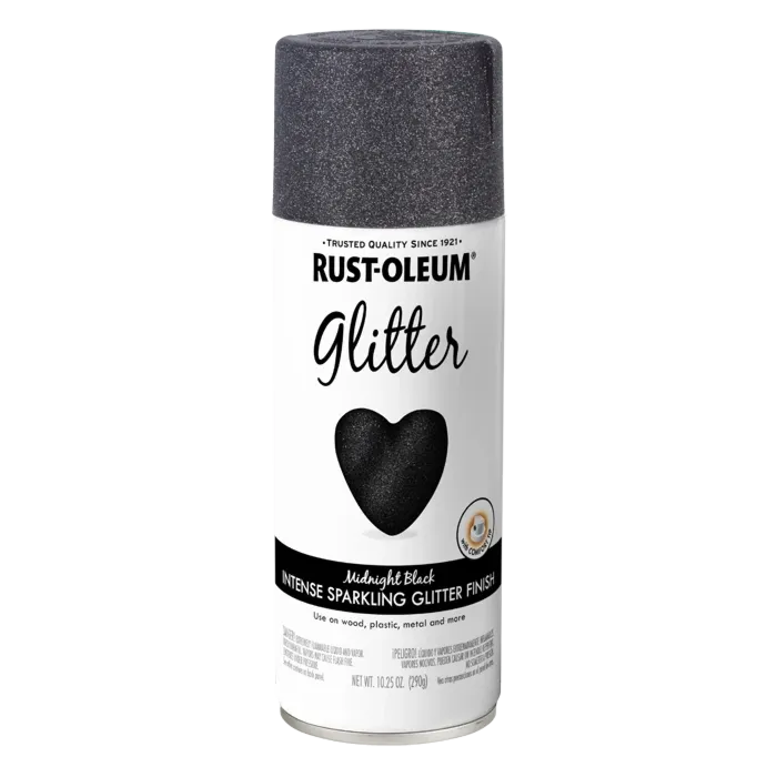Rust-Oleum Specialty Spray Paint (Glitter - Midnight Black) 10.25 oz