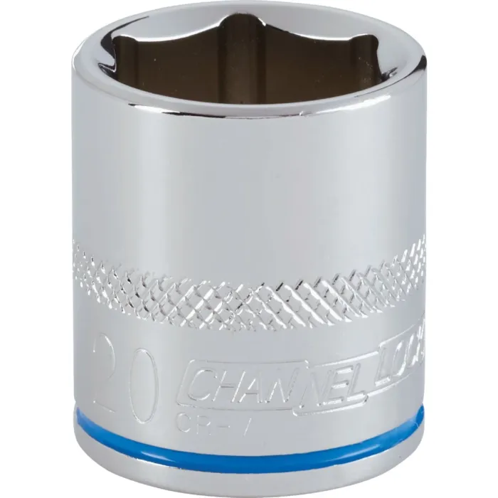 Channellock 3/8 In. Drive 20 mm 6-Point Shallow Metric Socket
