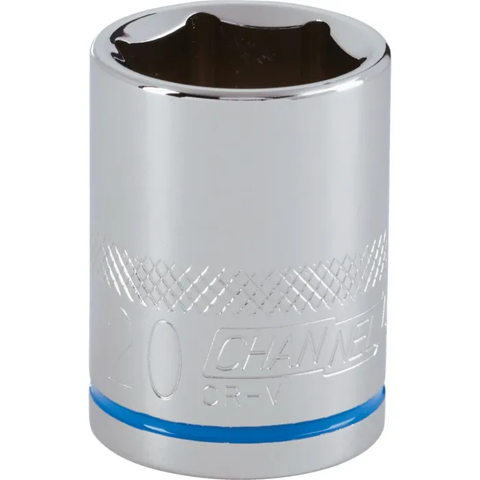 Channellock 1/2 In. Drive 20 mm 6-Point Shallow Metric Socket