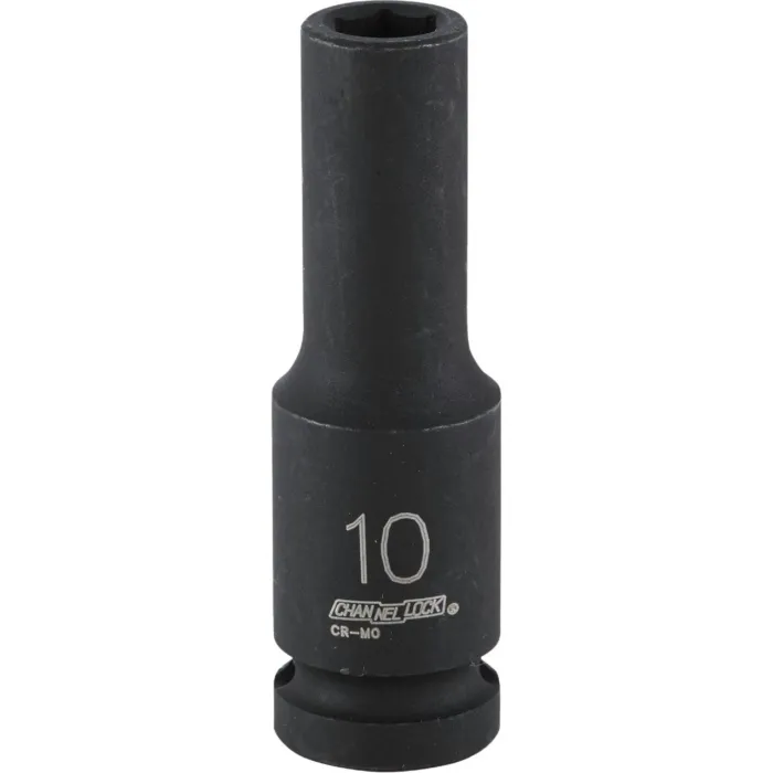 Channellock 1/2 In. Drive 10 mm 6-Point Deep Metric Impact Socket