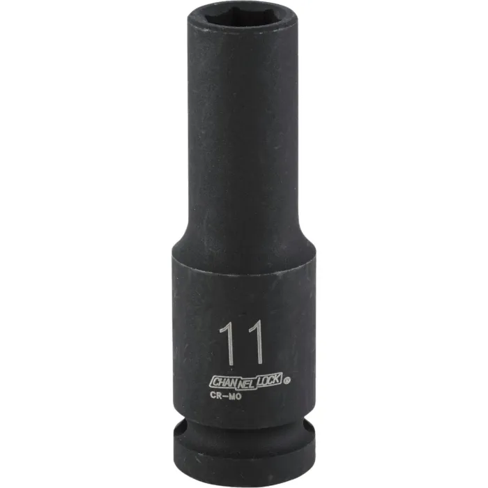Channellock 1/2 In. Drive 11 mm 6-Point Deep Metric Impact Socket