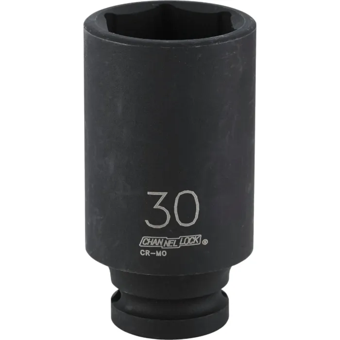 Channellock 1/2 In. Drive 30 mm 6-Point Deep Metric Impact Socket