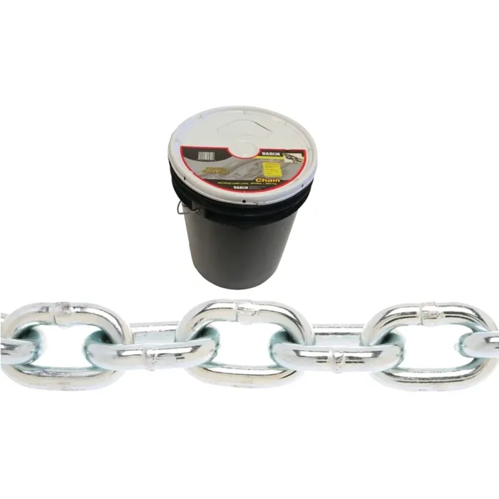 Baron PC30316P Proof Coil Chain, 3/16 in, 250 ft L, 30 Grade, Steel, Zinc