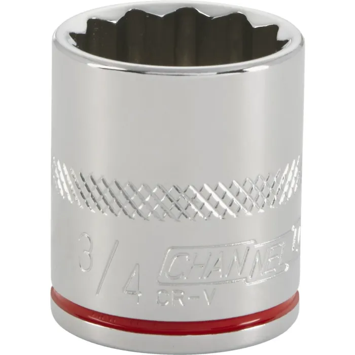 Channellock 3/8 In. Drive 3/4 In. 12-Point Shallow Standard Socket