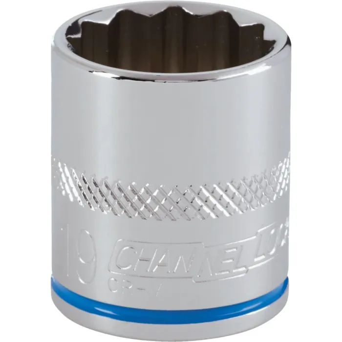 Channellock 3/8 In. Drive 19 mm 12-Point Shallow Metric Socket