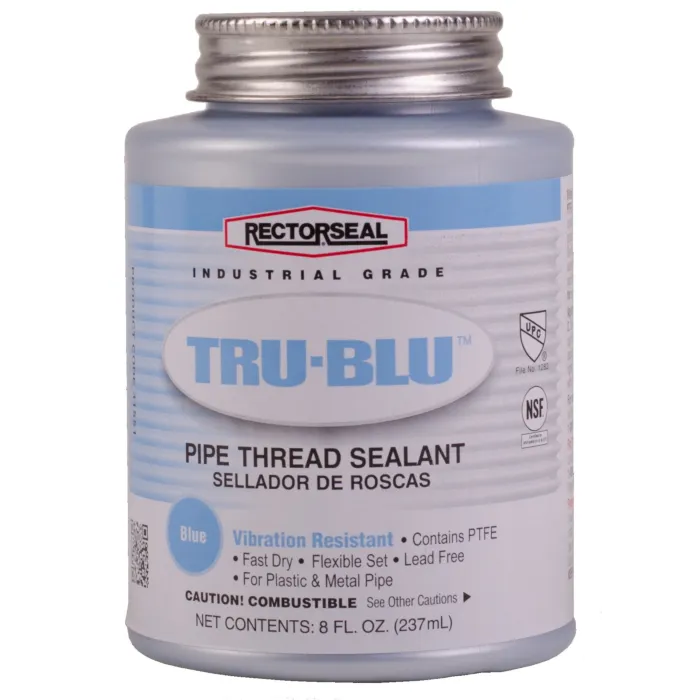 Rectorseal Corp. RectorSeal Tru-Blu 31551 Pipe Thread Sealant, Fast-Dry, PTFE Enriched, Plumbing, 1/2 Pint