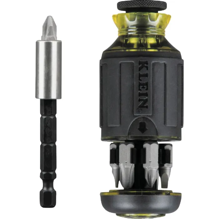 Klein Tools 8-in-1 Stubby Adjustable Length Multi-Bit Screwdriver