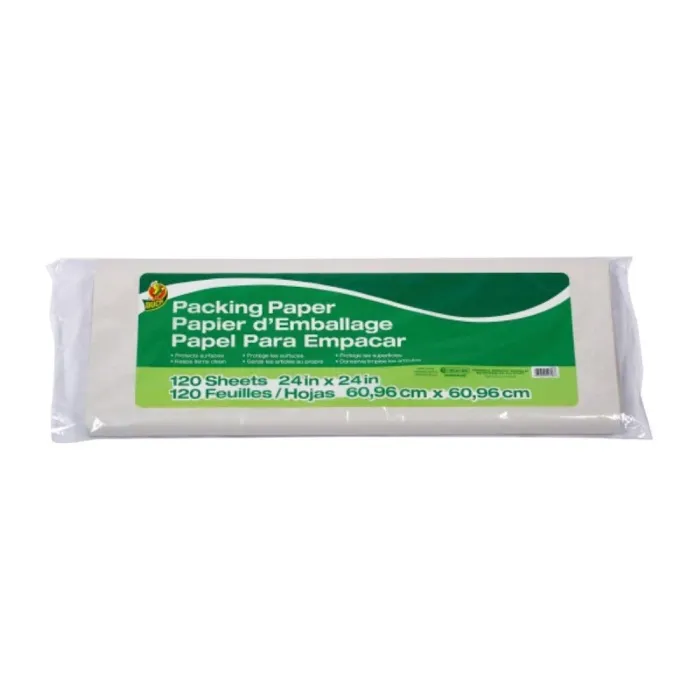 Duck Tape Packing Paper (White - 120 Sheets) 24 in. x 24 in.