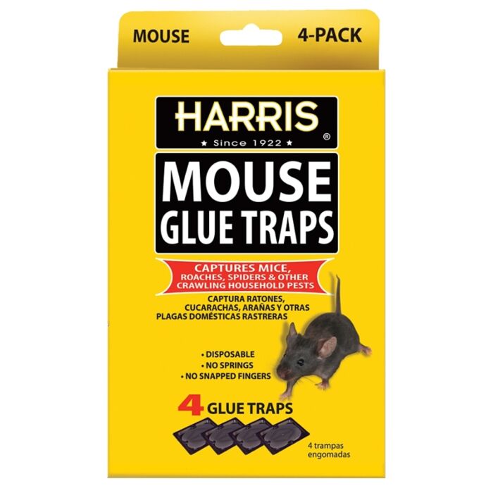 Harris Pre-Baited Mouse Glue Traps (4pk)