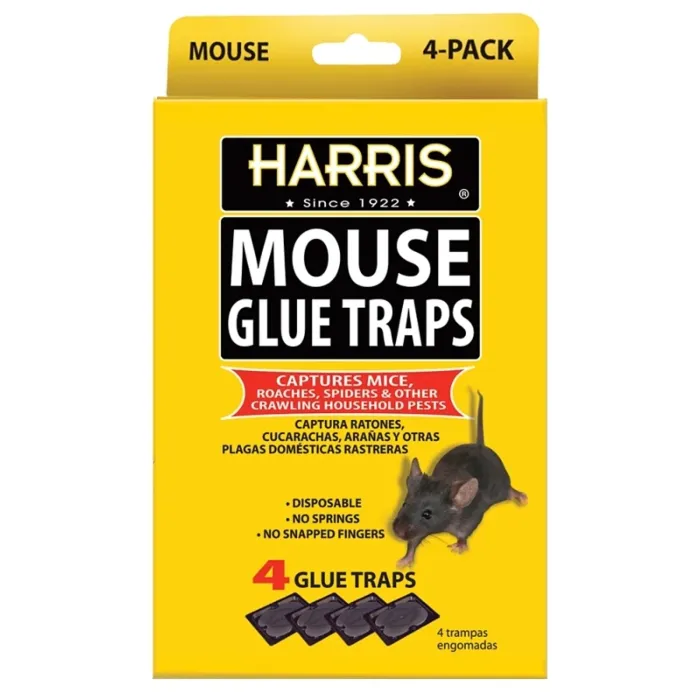 Harris Pre-Baited Mouse Glue Traps (4pk)