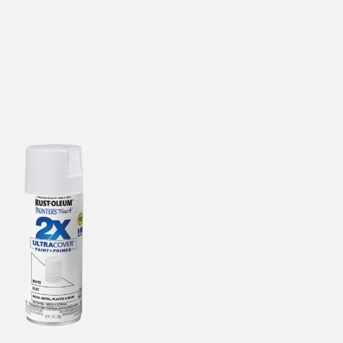 Rust-Oleum Painter's Touch® 2X Ultra Cover® Spray Paint (Flat - White) 12 oz